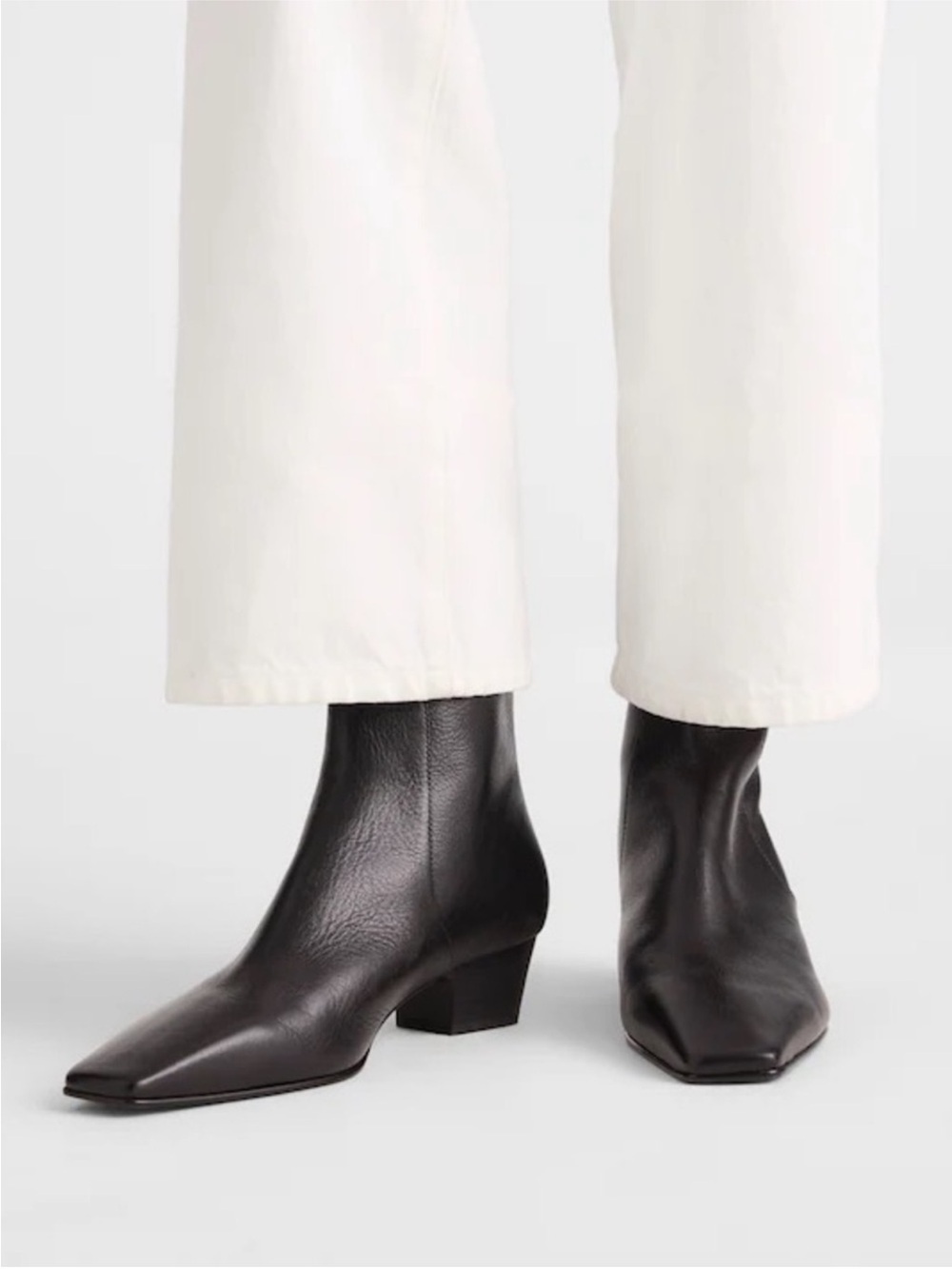 Madewell The Lexie Ankle Boot in True Black Leather Size 8.5 - Picture 4 of 11